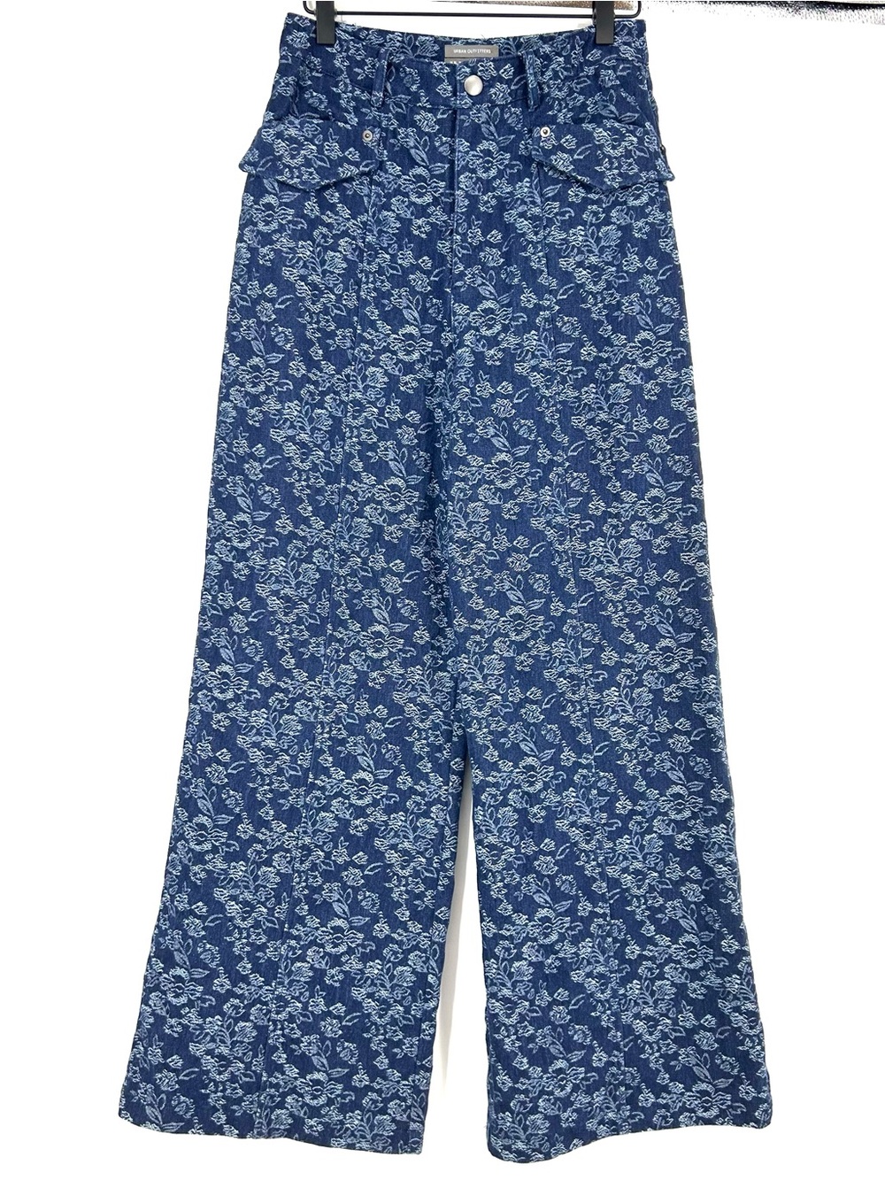 Urban Outfitters Wide Leg Jeans Floral Embroidered